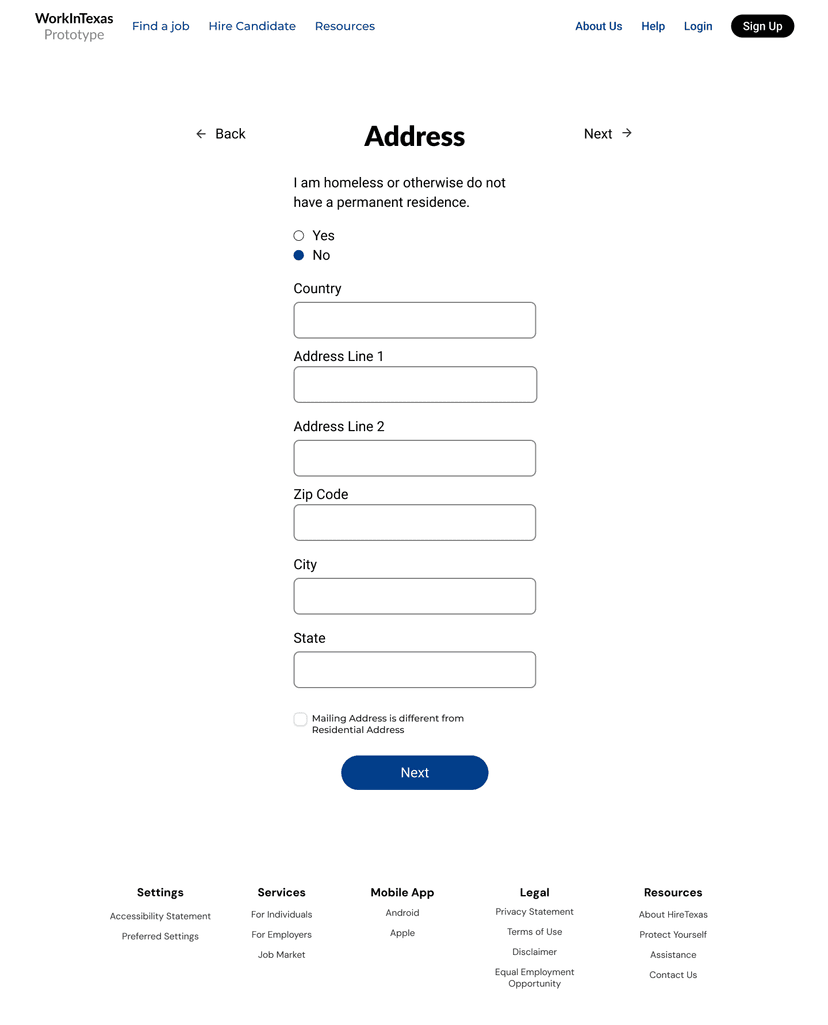 Address Form