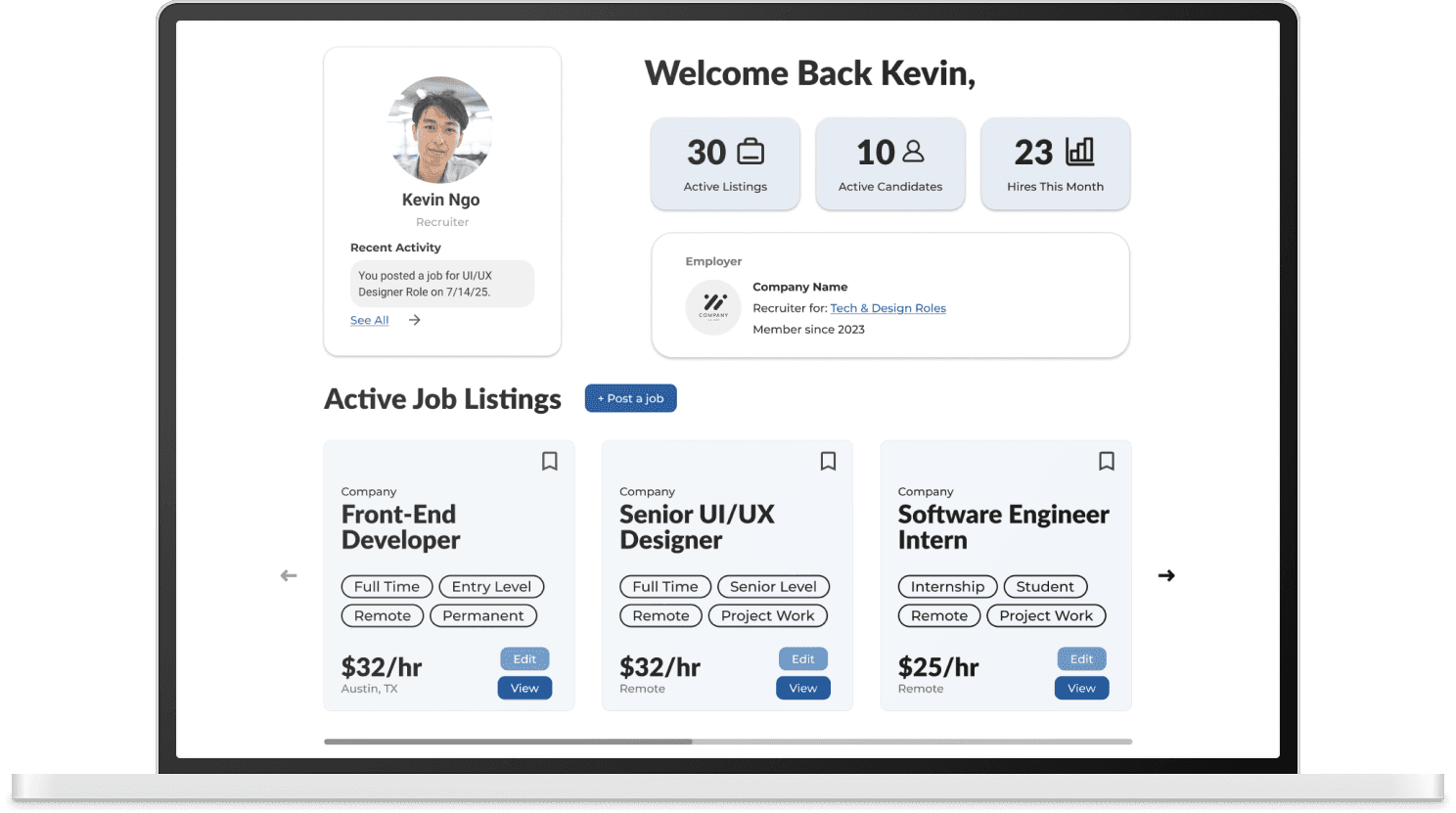 Recruiter Dashboard