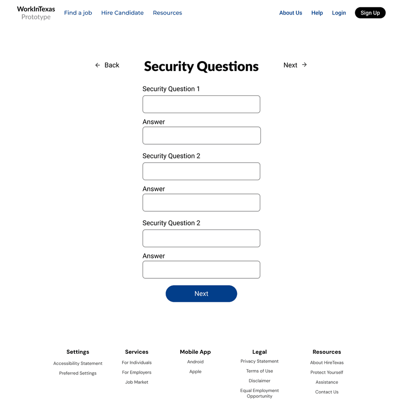 Security Questions